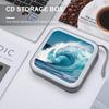 RLDOBOFE Ocean Wave3 CD Case Holder Hard Plastic DVD Disc Storage Case Holder DVDs Wallet Holders with Zipper Disc Cases Storage Binder CD/DVD Case Wallet for Car Home Office Travel view 4