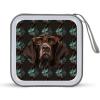 German Shorthaired Pointer in Glasses CD Case Holder Hard Plastic DVD Disc Storage Case Holder DVDs Wallet Holders with Zipper Disc Cases Storage Binder CD/DVD Case Wallet for Car Home Office Travel view 1