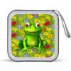 RLDOBOFE Frog CD Case Holder Hard Plastic DVD Disc Storage Case Holder DVDs Wallet Holders with Zipper Disc Cases Storage Binder CD/DVD Case Wallet for Car Home Office Travel view 1
