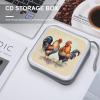 RLDOBOFE Rooster And Hen CD Case Holder Hard Plastic DVD Disc Storage Case Holder DVDs Wallet Holders with Zipper Disc Cases Storage Binder CD/DVD Case Wallet for Car Home Office Travel view 4