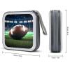 RLDOBOFE Football And Grass CD Case Holder Hard Plastic DVD Disc Storage Case Holder DVDs Wallet Holders with Zipper Disc Cases Storage Binder CD/DVD Case Wallet for Car Home Office Travel view 2