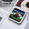 RLDOBOFE Football And Grass CD Case Holder Hard Plastic DVD Disc Storage Case Holder DVDs Wallet Holders with Zipper Disc Cases Storage Binder CD/DVD Case Wallet for Car Home Office Travel view 4
