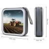 RLDOBOFE Tractor Farm CD Case Holder Hard Plastic DVD Disc Storage Case Holder DVDs Wallet Holders with Zipper Disc Cases Storage Binder CD/DVD Case Wallet for Car Home Office Travel view 2