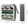 RLDOBOFE Horse Stripes Pattern CD Case Holder Hard Plastic DVD Disc Storage Case Holder DVDs Wallet Holders with Zipper Disc Cases Storage Binder CD/DVD Case Wallet for Car Home Office Travel view 2
