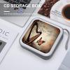 Music Background with Harp And Butterfly CD Case Holder Hard Plastic DVD Disc Storage Case Holder DVDs Wallet Holders with Zipper Disc Cases Storage Binder CD/DVD Case Wallet for Car Home Office Trave view 4