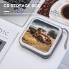 RLDOBOFE Old Truck Car CD Case Holder Hard Plastic DVD Disc Storage Case Holder DVDs Wallet Holders with Zipper Disc Cases Storage Binder CD/DVD Case Wallet for Car Home Office Travel view 4