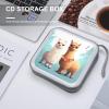 RLDOBOFE Llama Alpaca CD Case Holder Hard Plastic DVD Disc Storage Case Holder DVDs Wallet Holders with Zipper Disc Cases Storage Binder CD/DVD Case Wallet for Car Home Office Travel view 4