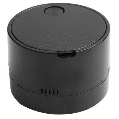 Compact desktop vacuum cleaner designed for strong suction and efficient cleaning of crumbs, dust, and debris in home and office workspaces (Black)