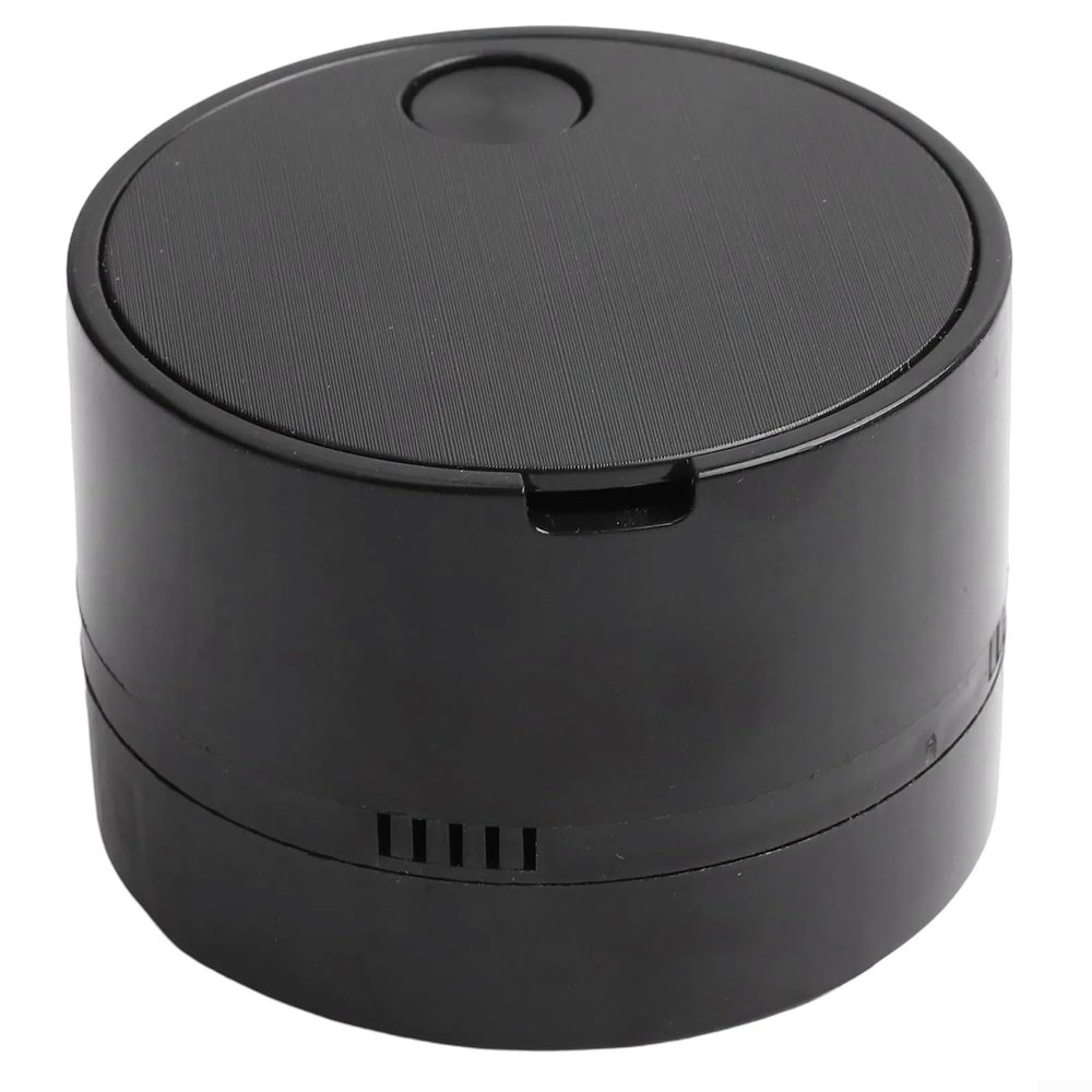 Compact desktop vacuum cleaner designed for strong suction and efficient cleaning of crumbs, dust, and debris in home and office workspaces (Black)