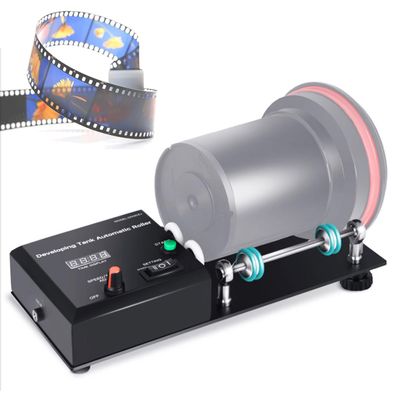 MiBoce Automatic Darkroom Film Processor Machine, Roller Darkroom Film Processor Machine, 1-30min Timer, Maximum Speed 281RPM, 4 Preset Programs, Compatible with Various Developing Tanks