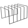 BAZEITFLOW Vinyl Record Storage Rack Metal Holder Large Black Iron File Organizer for Home Office CD Display and Book Support view 1