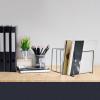 BAZEITFLOW Vinyl Record Storage Rack Metal Holder Large Black Iron File Organizer for Home Office CD Display and Book Support view 4