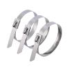 100PCS Metal Cable Ties Stainless Steel Self Locking Fastening Rings Heavy Duty Cables Tie Strap Exhaust Wrap Organizer for Home Office(4.6x200mm) view 1