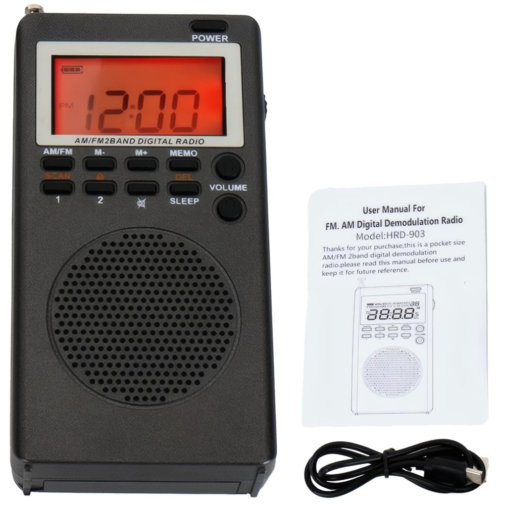 byepica Spirit Box for, Mini Led Display Am/Fm Radio Portable, USB Charging, Jack Headphone, Sensitivity High, Design Lightweight, Field Investigations for Ideal