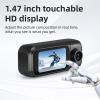 Upgraded Pov Camera, 1080p HD Action Camera, The Snap Cam, Mini Hands-Free Wearable Adventure Body Pov Pro Sports Cam with 1.4" Screen & Charging Case, For Vlogging Skiing Cycling (White, Standard) view 3