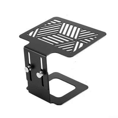 Stainless Steel Coffee Weighing Rack, Adjustable Height Coffee Scale Holder for Espresso Machine, Compact & Portable Brewing Stand for Home, Dorm, Coffee Shop(Black)