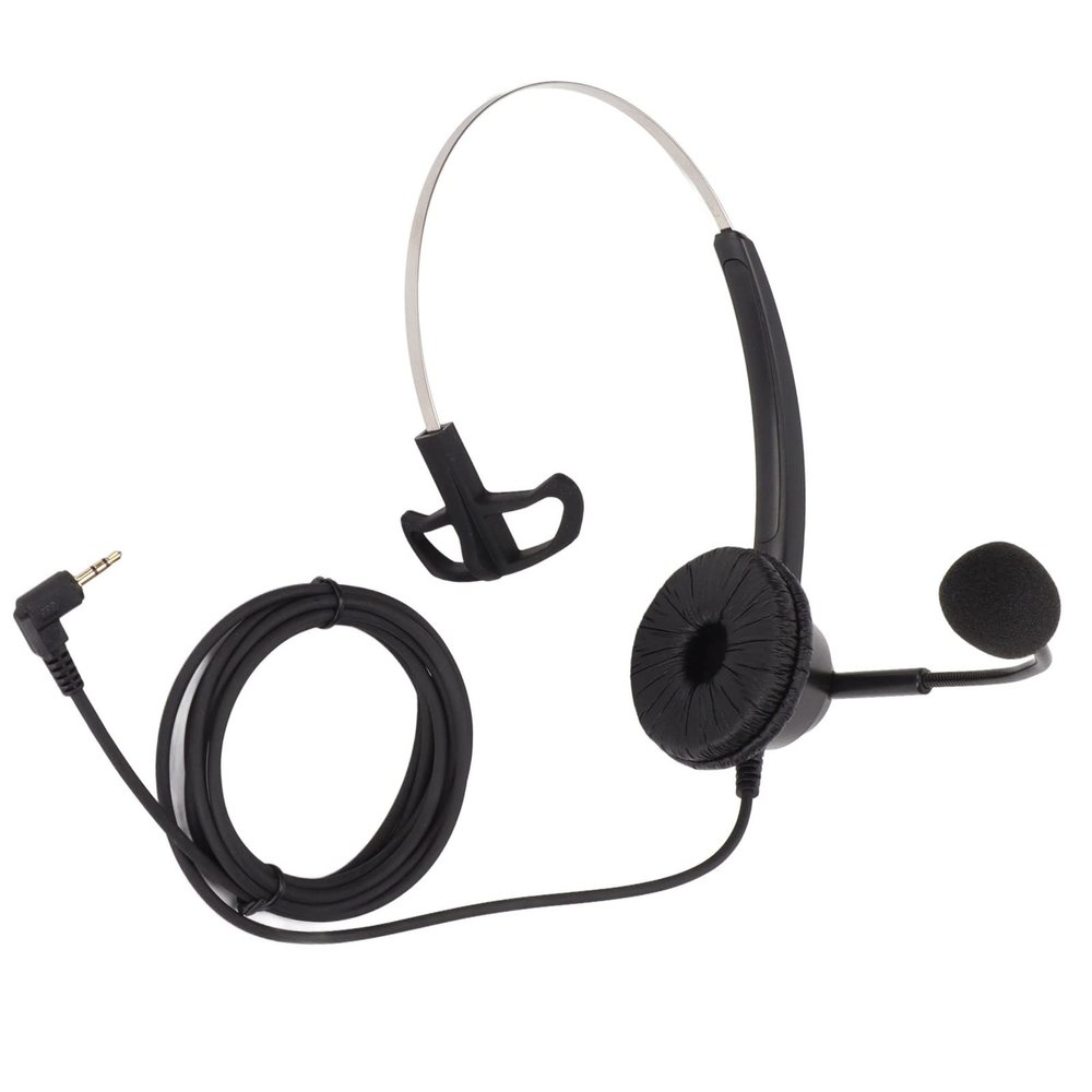 ChiweiJ H360-2.5 Business Headset, Monaural On - Ear Telephone Headset with HD Noise - Cancelling Mic, 2.5mm Plug for Call Center Customer Service Office Use