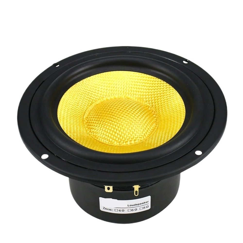 IXFOBTE 5.25 inch 148mm Yellow Fiber Glass Mid-Bass Speaker Unit 4Ohm 40W-100W Home Theater Mediant Woofer Bookshelf DIY 1pc