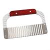 Stainless Steel Wave Potato Cutter with Wooden Handle - Crinkle Cutting Tool for Fries, Vegetables & Chips, for Ideal for BBQ Party Food Prep view 1