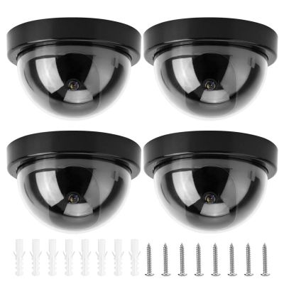 Shurhome Simulated CCTV Camera Security Device LED Effect Weatherproof ABS No Wiring Required for Garage Doorway Fake Dome Camera for Theft
