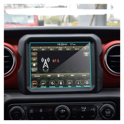 8.4" Tempered HD Clear Glass Screen Protector Compatible with Je~p Wra~gler JL 2018 Year Car GPS Navigation Car in-Dash Screen Protective