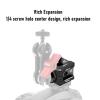 Fabater Camera Cold Shoe Mount Adapter, Triple Cold Shoe Mount with 1/4 Inch Screw Hole Locating Hole for Microphone Flash Fill Light Display DSLR Camera Accessories view 2