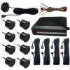Djustable Buzzer Speaker Car Parking Sensors 8 Probes Front Back Buzzer Alert Car Detector Parking Assistance(White sensors) view 3