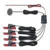 Car Parking Sensor Assistant 4 Black/Silver/White 13mm Flat Sensors Reverse Radar Sound Buzzer Alarm Sound(White sensors) view 2