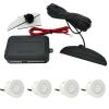 4 Parking Sensors LED Car Auto Backup Reverse Rear Radar System Alert Alarm Kit 12V Car Parking Sensor(White) view 1
