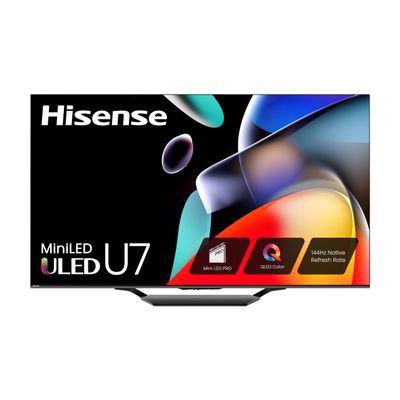 Hisense 85-Inch Class U7 Series Mini-LED ULED 4K UHD Google Smart TV - QLED, Dolby Vision IQ, Dolby Atmos, Full Array Local Dimming, 144Hz Game Mode Pro, VRR (85U7N) (Renewed)