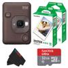Fujifilm Mini LiPlay Hybrid Instant Camera with Mini Film, 32GB microSD Card, Charging Cable, Hand Strap and Pixibytes Microfiber Cleaning Cloth... (Deep Bronze + 20 Sheets) view 1