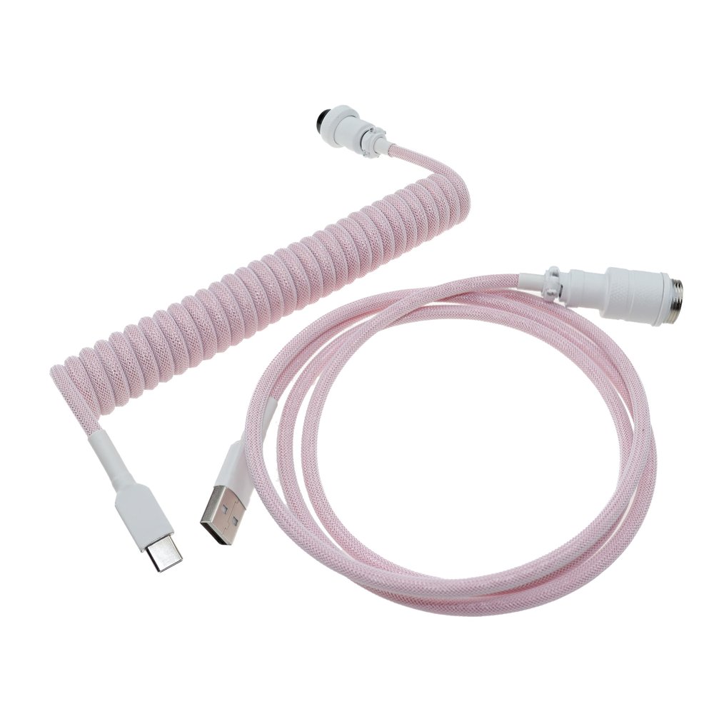 Custom Coiled Keyboard Cable with Detachable Connector,USB C to USB A or USB C to USB C Mechanical Keyboard Cable,Handcrafted Custom Length, Compatible with Mechanical and Gaming Keyboards