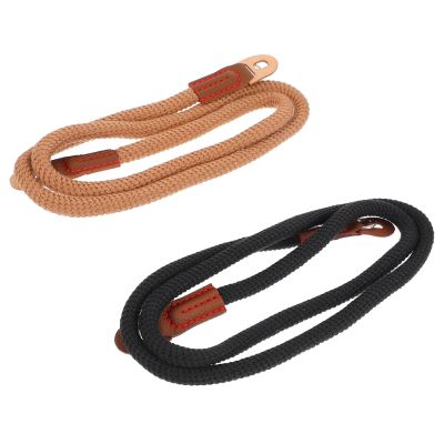 Lurrose 2pcs Camera Neck Shoulder Straps Set, Long Adjustable Nylon Sling Belts for Outdoor Hiking and Travel Photographers, Coffee and Black Color