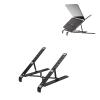Agatige Foldable Laptop Stand, Adjustable Laptop Riser Aluminum Alloy Ventilated Cooling Notebook Holder Stand for Notebook Computers Under 15.6inch (Black) view 1