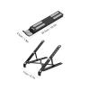 Agatige Foldable Laptop Stand, Adjustable Laptop Riser Aluminum Alloy Ventilated Cooling Notebook Holder Stand for Notebook Computers Under 15.6inch (Black) view 3