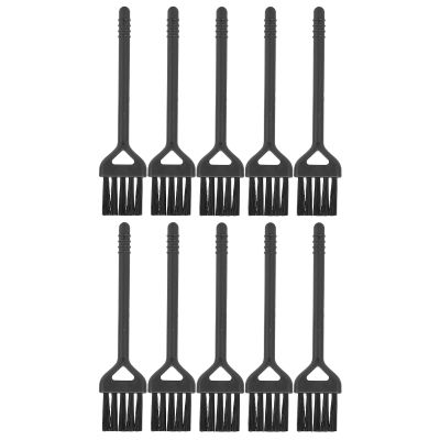 10pcs Multi Purpose Cleaning Brushes, Nylon Hair Handle for Small Household Appliances & Electronic Devices, Durable Black Set
