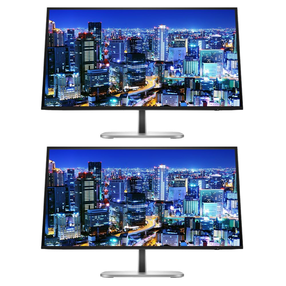 HP Series 5 Pro 27-inch 527pf Full HD (1920 x 1080) 120Hz 5ms LCD IPS Monitor, 2-Pack Bundle, Low Blue Light, HDMI, DisplayPort, USB Hub