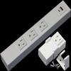 10 Hardwired Power Strip (NO Power Cord), 3 Vertical Outlets (NOT Tamper Resistant), NO Ears (Without mounting tabs on Both Ends), 15A (NEMA 5-15R - NOT a 20 Amp Unit), USB A+C, White view 1