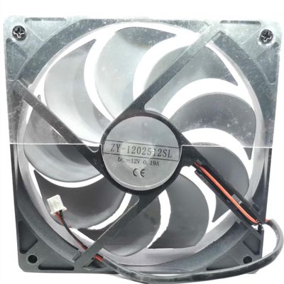 ZY-1202512SL 120X120X25MM 12V 0.19A 2.28W 2-Wire Cooling Fan