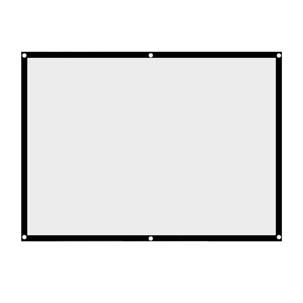 Projector Screen, 4:3 Foldable Non Crease Projection Screen Double Sided White Projector Curtain for Home Party Office Classroom (84 inches)