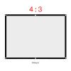 Projector Screen, 4:3 Foldable Non Crease Projection Screen Double Sided White Projector Curtain for Home Party Office Classroom (84 inches) view 2