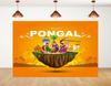 10x8ft Happy Pongal Backdrop Harvest Festival Vibrant Cultural Religious Celebration Kids Adults Family Photography Background Party Banner Decorations Photo Studio Props view 1
