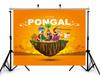 10x8ft Happy Pongal Backdrop Harvest Festival Vibrant Cultural Religious Celebration Kids Adults Family Photography Background Party Banner Decorations Photo Studio Props view 3