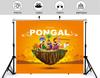 10x8ft Happy Pongal Backdrop Harvest Festival Vibrant Cultural Religious Celebration Kids Adults Family Photography Background Party Banner Decorations Photo Studio Props view 4