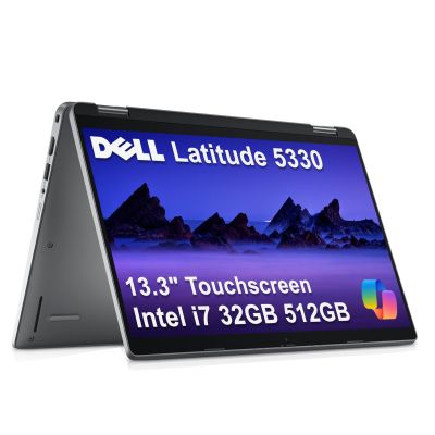 Dell Latitude 5000 13.3" 2-in-1 Business Laptop (FHD Touchscreen, Intel 10-Core i7-1265U vPro, 32GB RAM, 512GB SSD), 2x Thunderbolt 4, Backlit, Fingerprint, Webcam, Wi-Fi 6E, Win 11 Pro w/AI Copilot