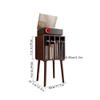 AHUCPLKN Cd Rack Living Room Minimalist CD Display Cabinet Wooden Unit Storage Holder(Brown) view 2