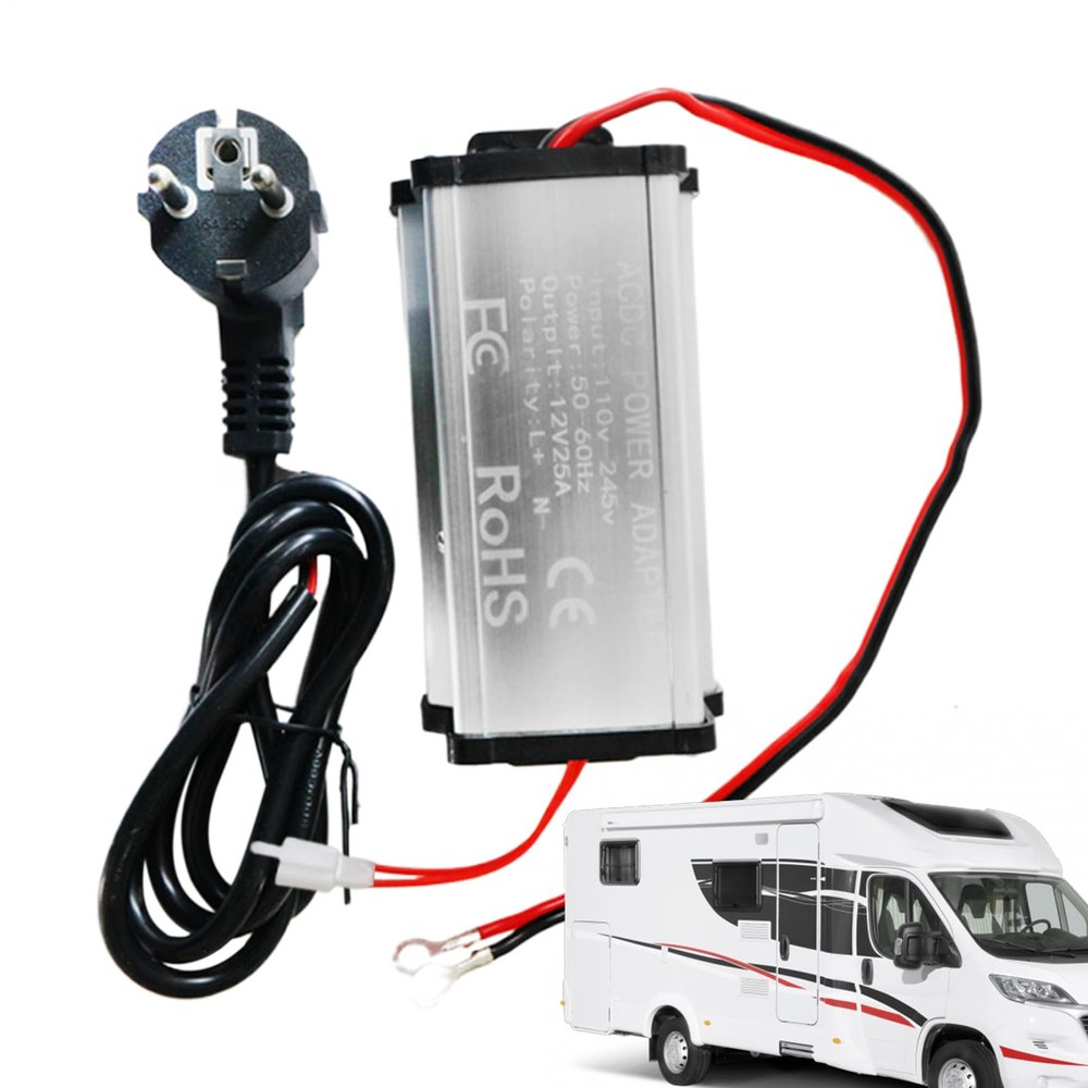 220V to 12V Power Supply | Plug and Play Appliance Converter - 220V to 12V RV Converter - for RV Camper Van Truck Vehicle Camping Road Trip Home Automotive