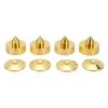 4 Set Speakers Spikes, Speaker Isolation Spike Feet, Shock Absorbing Zinc Alloy Speaker Spike Floor Protectors with Copper Base for Amplifier and HiFi Audio Equipment view 2