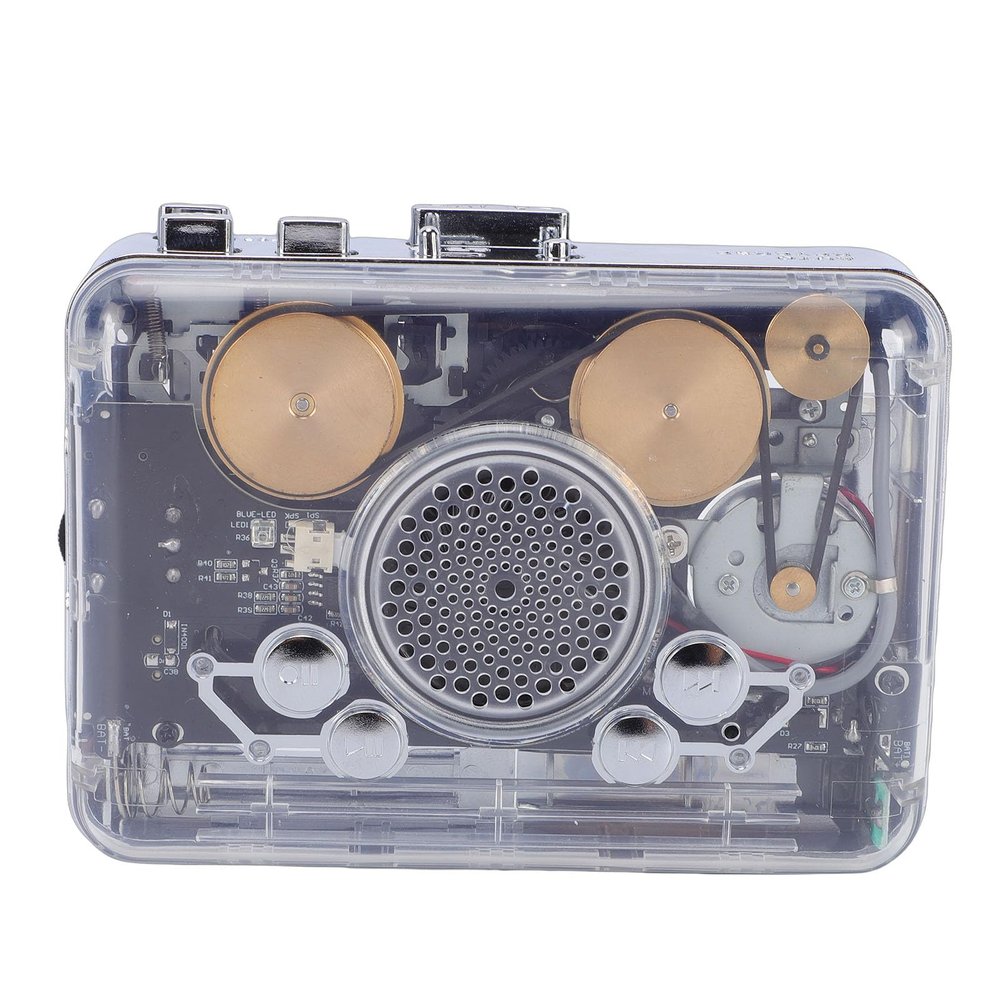 EBTOOLS Cassette Tape Player, Portable USB Cassette to MP3 Converter with Dual Speakers and Headphone Jack, for Music Enthusiasts