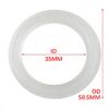 10 Pack Sanitary Silicone Gasket 35mm ID for Tri Clamp Hose Barb Ferrule. Inch (ID35MM) Food-Grade Silicone Ferrule with 50.5mm OD, BPA for view 4